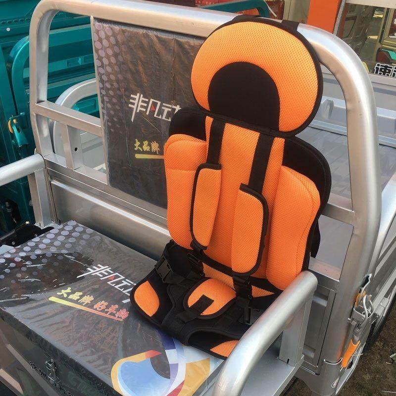 简易非机动车载儿童座椅新能源电动车三轮车宝宝坐垫绑带防护