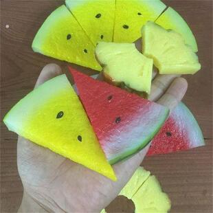 仿真水果西瓜切片菠萝凤梨片块假水果模型摆设装饰品果盘道具摆件