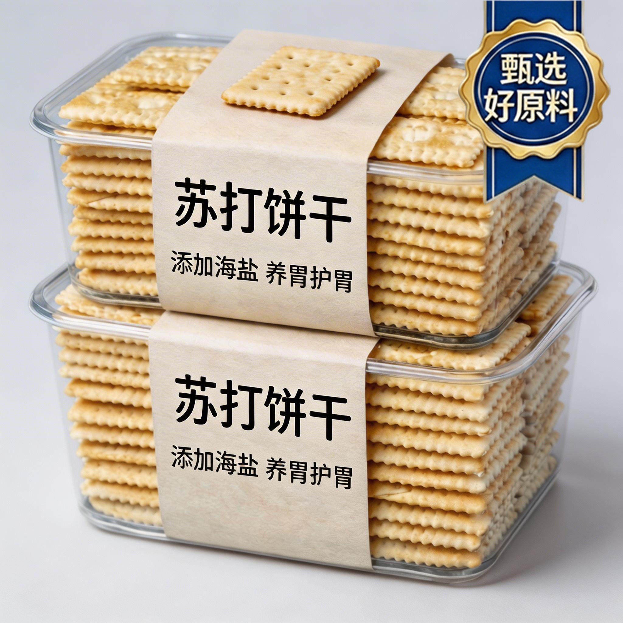 养胃治胃酸无糖海盐苏打饼干官方旗舰店院孕妇糖尿人零食独立包装