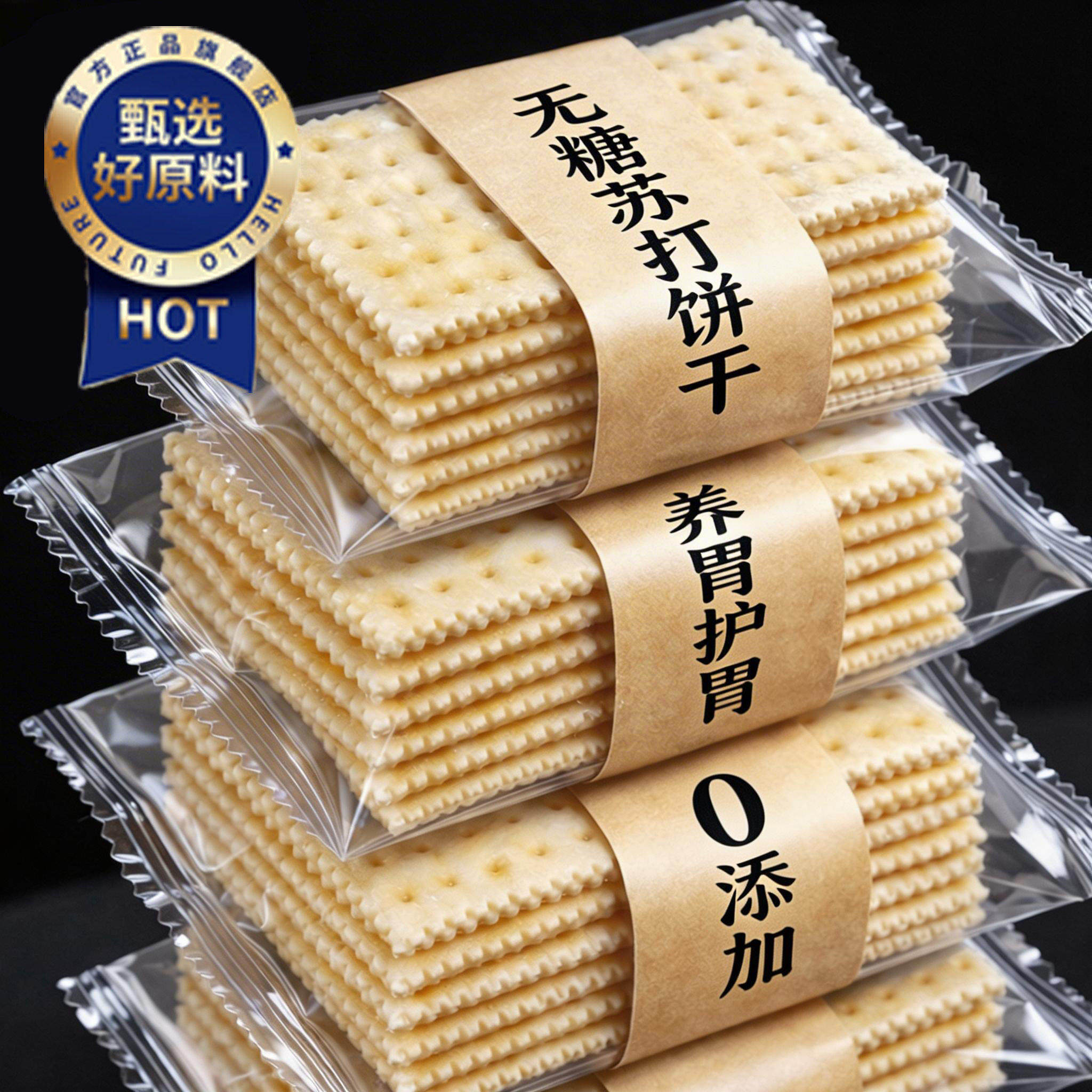 农科院海盐苏打饼干养胃治胃酸无糖碱性早餐下午茶零食官方旗舰店