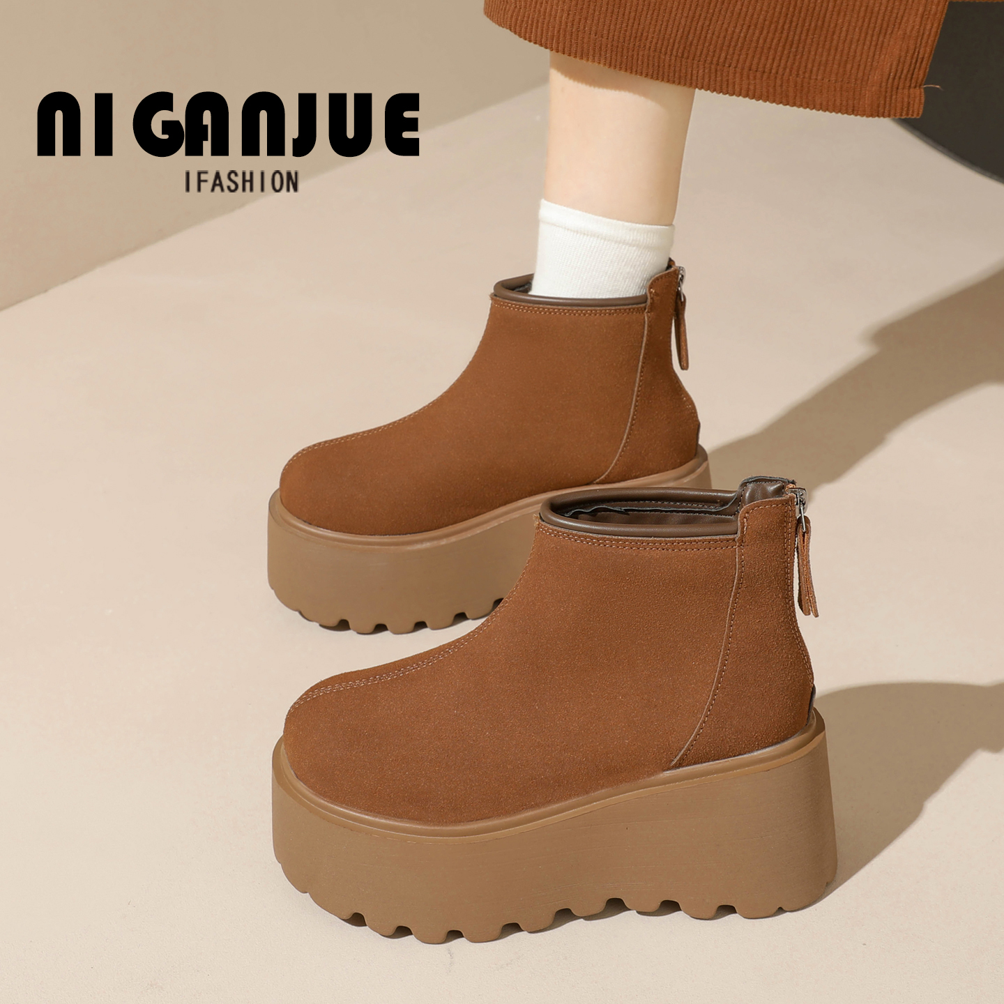 厚底马丁靴女百搭英伦风显瘦短靴