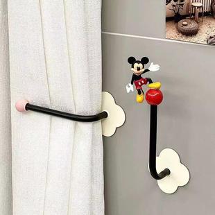 窗帘固定器免打孔扣环浴帘墙勾捆绑带挂钩门帘束带收纳收拢卡扣夹