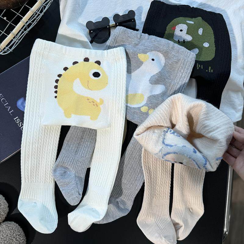 婴儿长裤子外穿春秋冬季女童打底裤加绒连裤袜男童宝宝秋装大PP裤