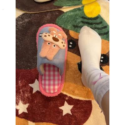 可爱搞怪棉拖鞋女款秋冬季毛绒拖鞋2025新款月子拖鞋室内家居棉鞋