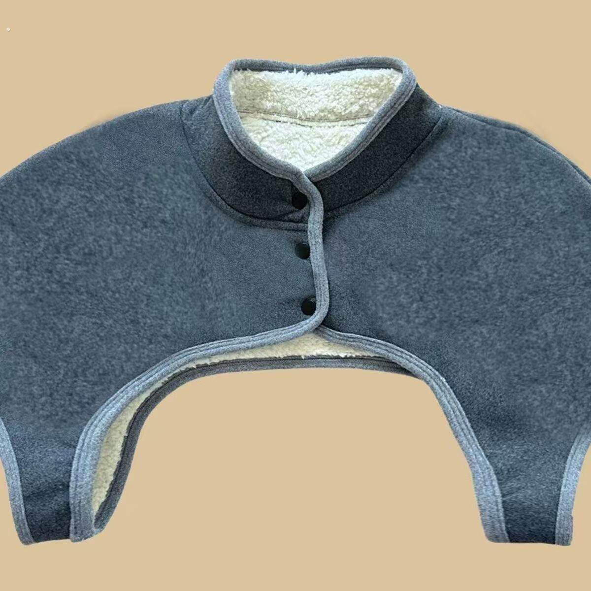 男士专用护肩膀坎肩绵羊绒中老年披肩保暖睡觉颈椎防寒2025年冬季