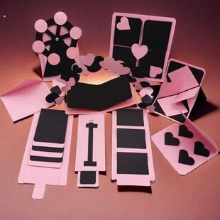 风琴本机关手风琴折叠本风情本立体书一周年diy手工礼物半成品