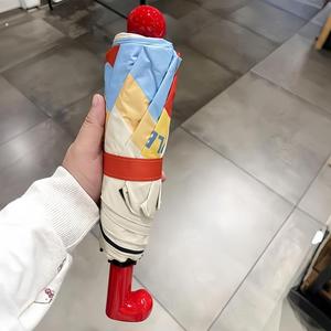 三福红靴雨伞女晴雨两用学生上学专用便携防晒防紫外线折叠太阳伞