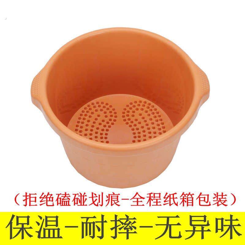 加厚加高塑料泡脚桶按摩底洗脚盆足浴盆彷木桶家用加深牛筋保温桶
