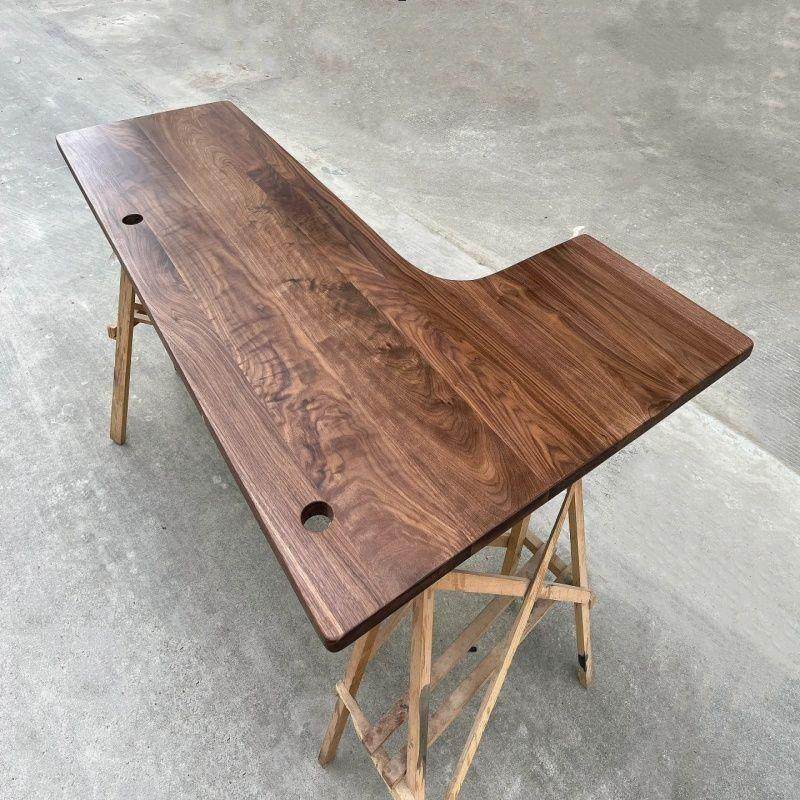 北美黑胡桃木实木桌面板原木 l转角电脑书桌白蜡木工作台茶桌定制,住宅家具,吧台,淘宝优惠券,粉丝福利购,淘宝优惠卷