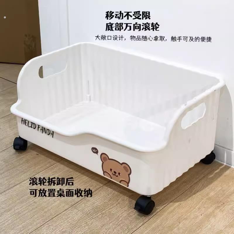 外卖置物架放门口餐饮外卖快递架家用桌下书架可移动书本收纳筐子