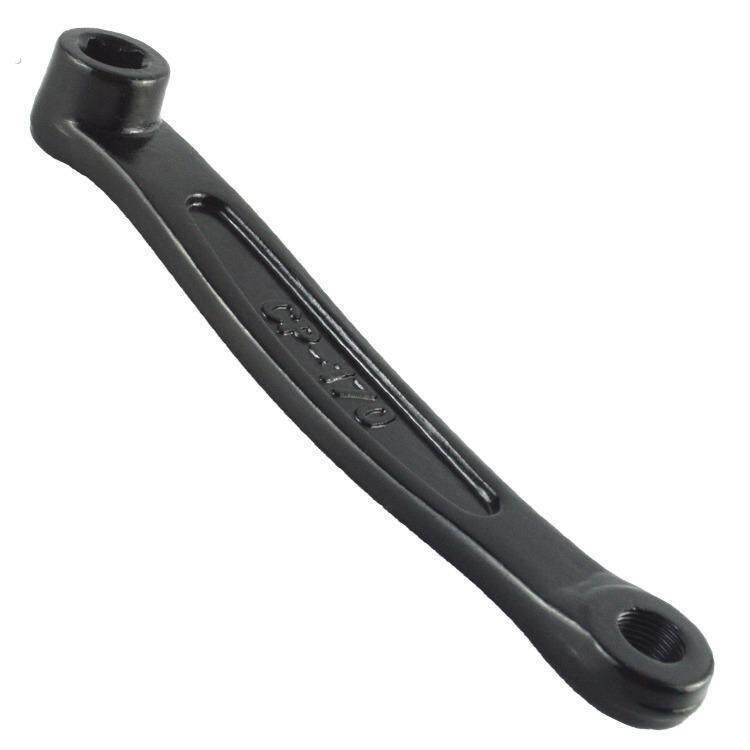 黑色170全铁脚踏曲柄山地自行车轮盘连接杆通用脚蹬拐配件