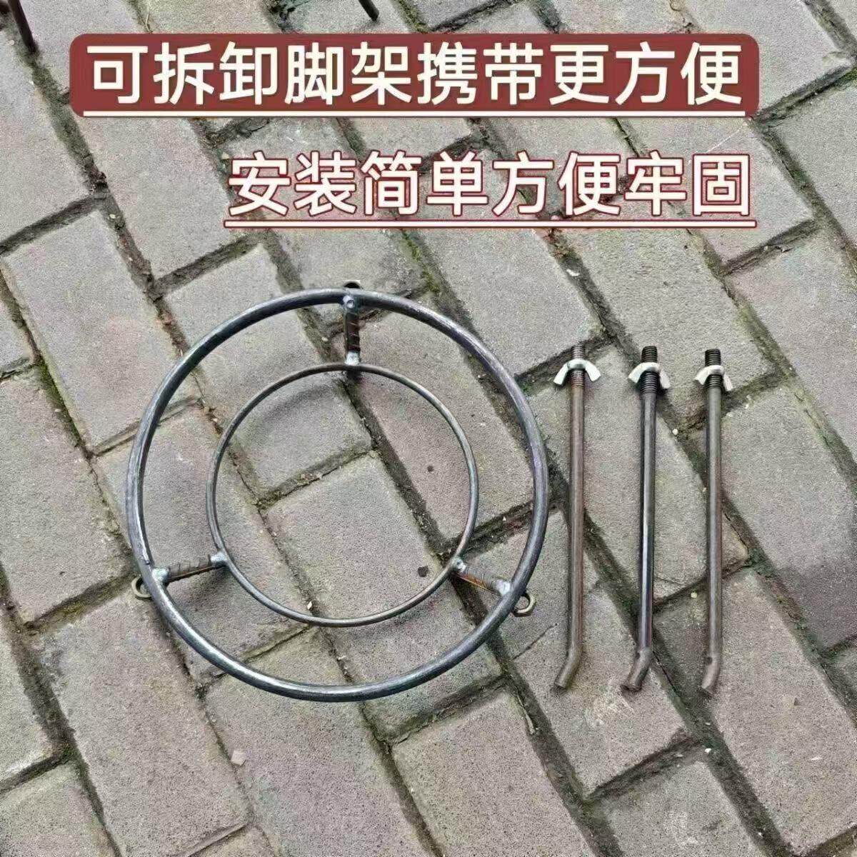 三脚架专用柴火炉可拆卸烧火锅圈三角锅架老式户外圆支架厨房架子