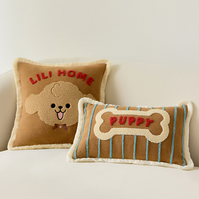 LILIHOME丽物布鲁可可抱枕沙发客厅车载车用护腰大靠枕靠垫套可爱