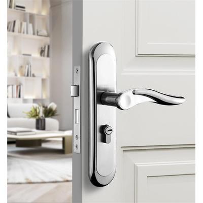 好汉卧室门锁家用通用型不锈钢房门锁室内木门锁具整套门把手手柄