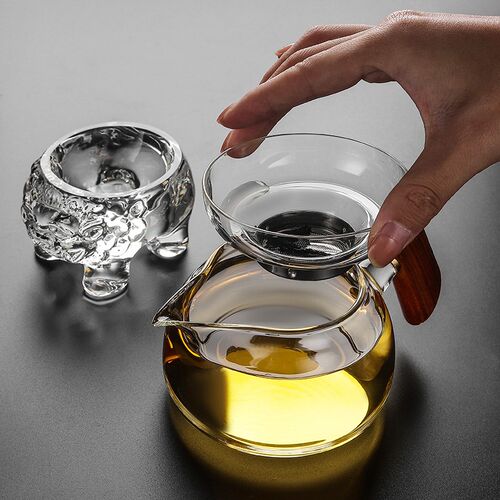 世壶耐热玻璃家用手工把公杯茶漏匀杯日式功夫茶具茶海