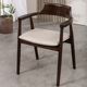 极简座椅吧台椅圈椅餐椅茶桌椅金秋檀木休闲椅软座椅