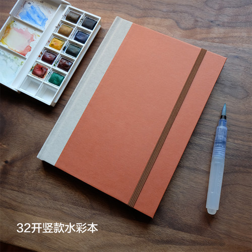 青谷极简手工旅行绘画竖版彩本棉浆阿诗获多福便携本
