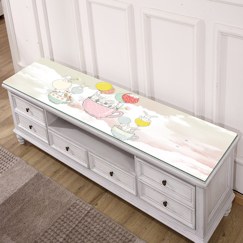 可爱电视柜桌布c水油烫客厅塑料茶几垫餐桌台布