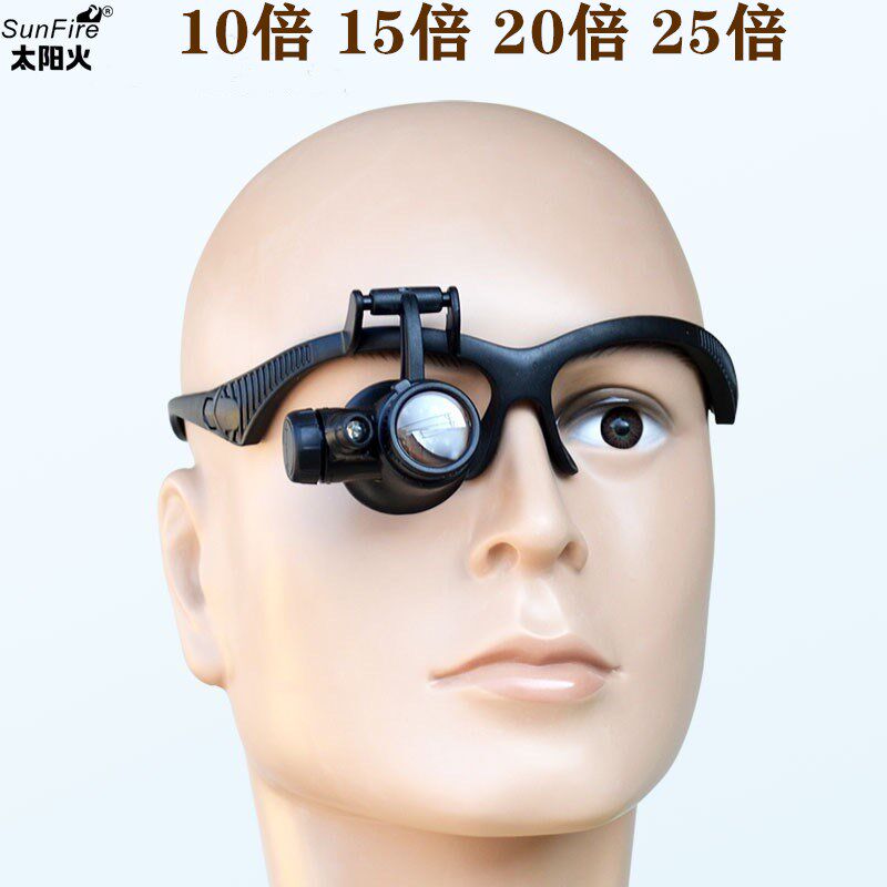 清倍头戴眼镜式可调放镜钟表维修鸽眼显微镜