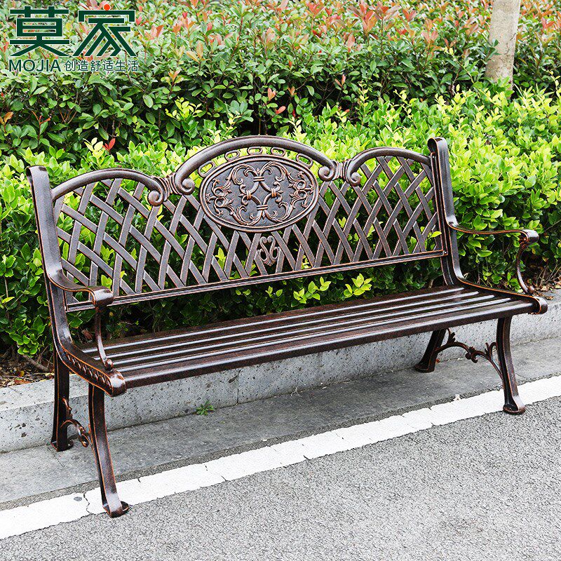 莫家户外公园椅户外铸铝桌椅长椅园林广场靠背椅铁艺休闲长凳