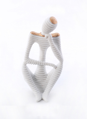 现代简约创意抽象人物家居客厅书房样板房玄关工艺品书摆设