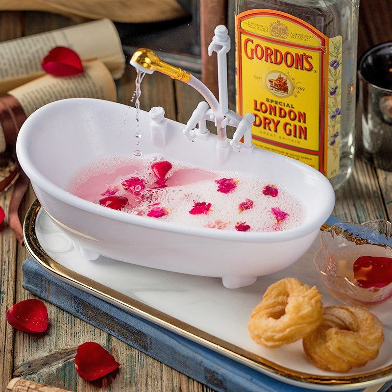 抖音网红餐厅创意餐具饮料杯奶昔冷饮意境菜盘白色浴缸可喷水容器,餐饮具,盘,淘宝优惠券,粉丝福利购,淘宝优惠卷