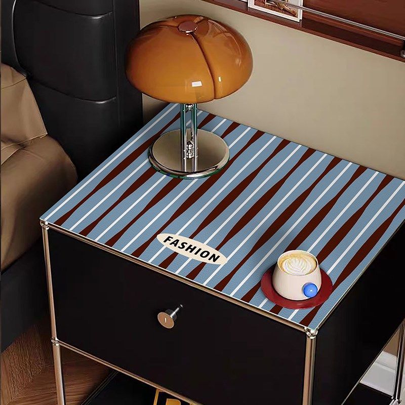 个性条纹床头柜水油耐脏皮革盖垫烫免洗硅胶台布盖巾,居家布艺,床头柜盖布,淘宝优惠券,粉丝福利购,淘宝优惠卷