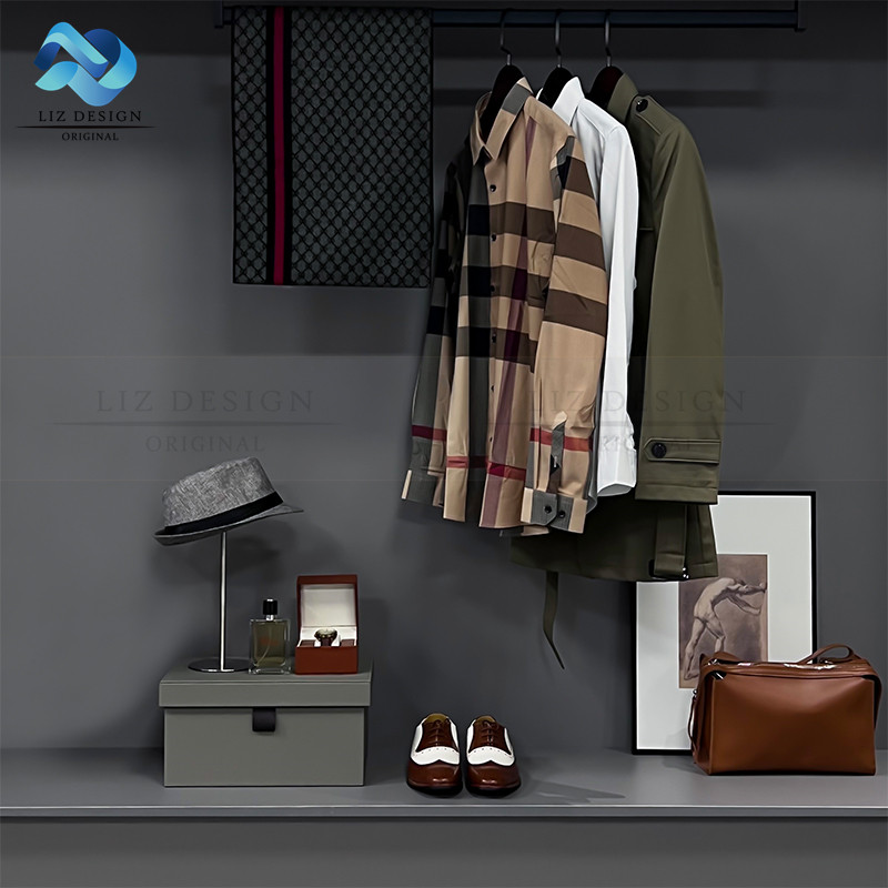 英伦风样板房样板间男士衣帽间衣柜陈列梳妆台软装饰风衣,家居饰品,家饰软装搭配套装,淘宝优惠券,粉丝福利购,淘宝优惠卷