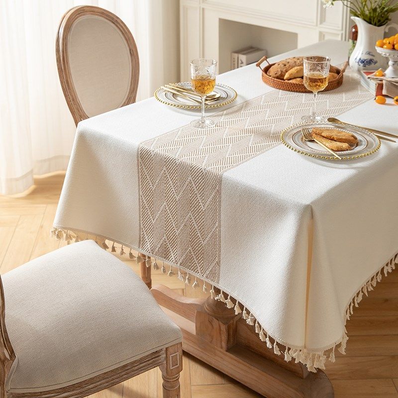 法式奶油风棉麻布艺桌布简约现代盖巾小清新长方形台布,居家布艺,桌布,淘宝优惠券,粉丝福利购,淘宝优惠卷