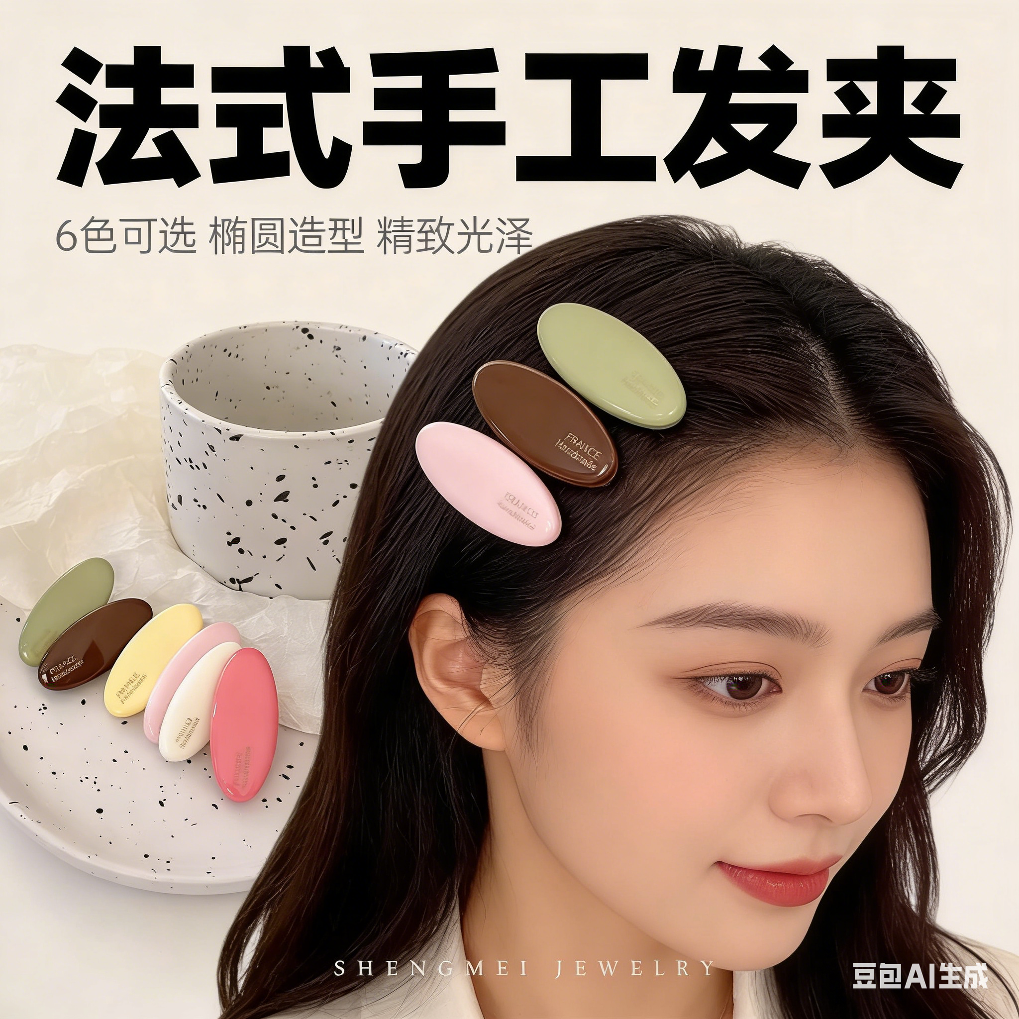 韩版多巴胺糖果色刘海发夹新款