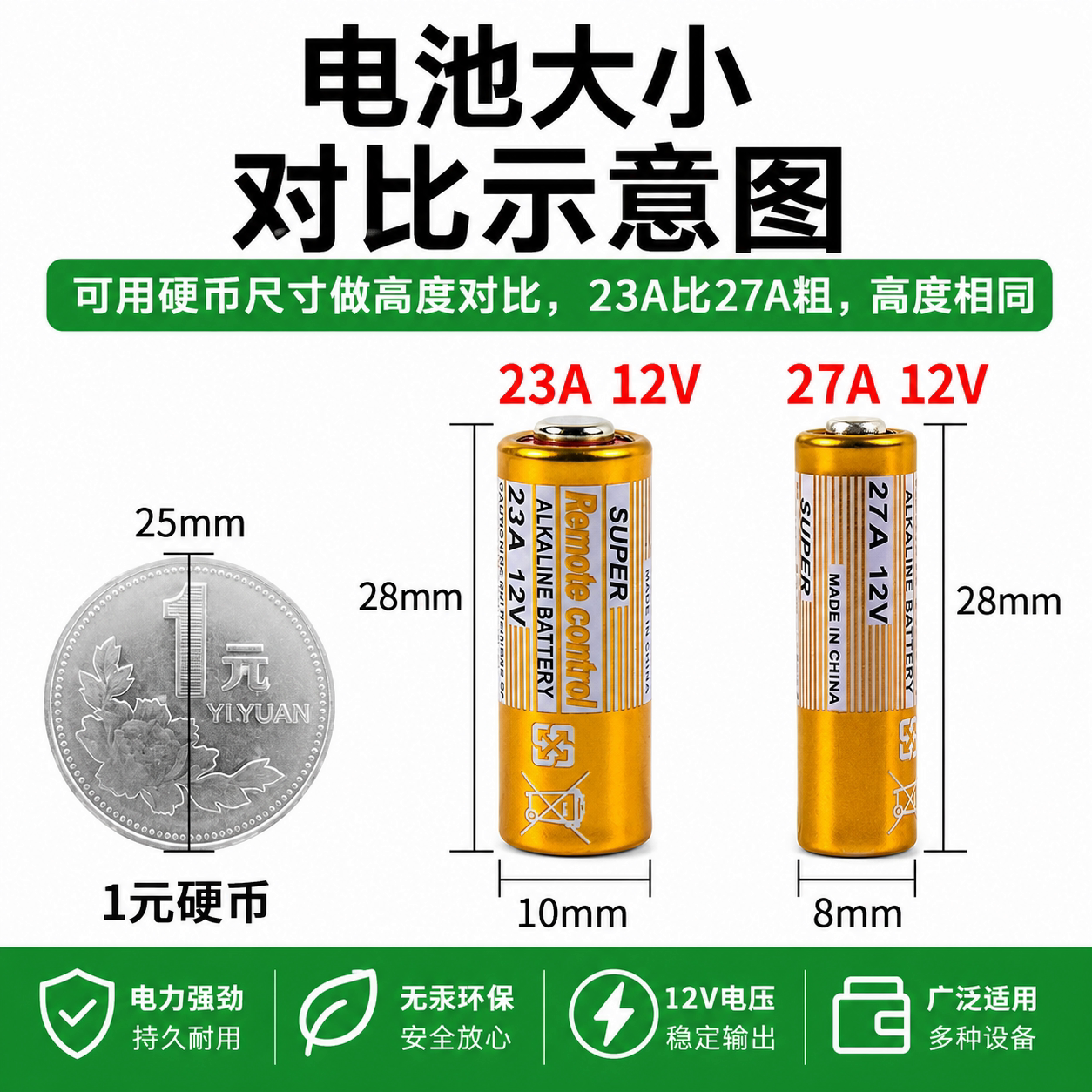 23A/27A12V门铃遥控器