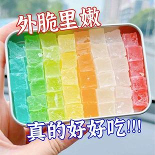 。网红琥珀糖高颜值水晶糖软糖可食用儿童零食琥珀堂虎破湖泊虎珀