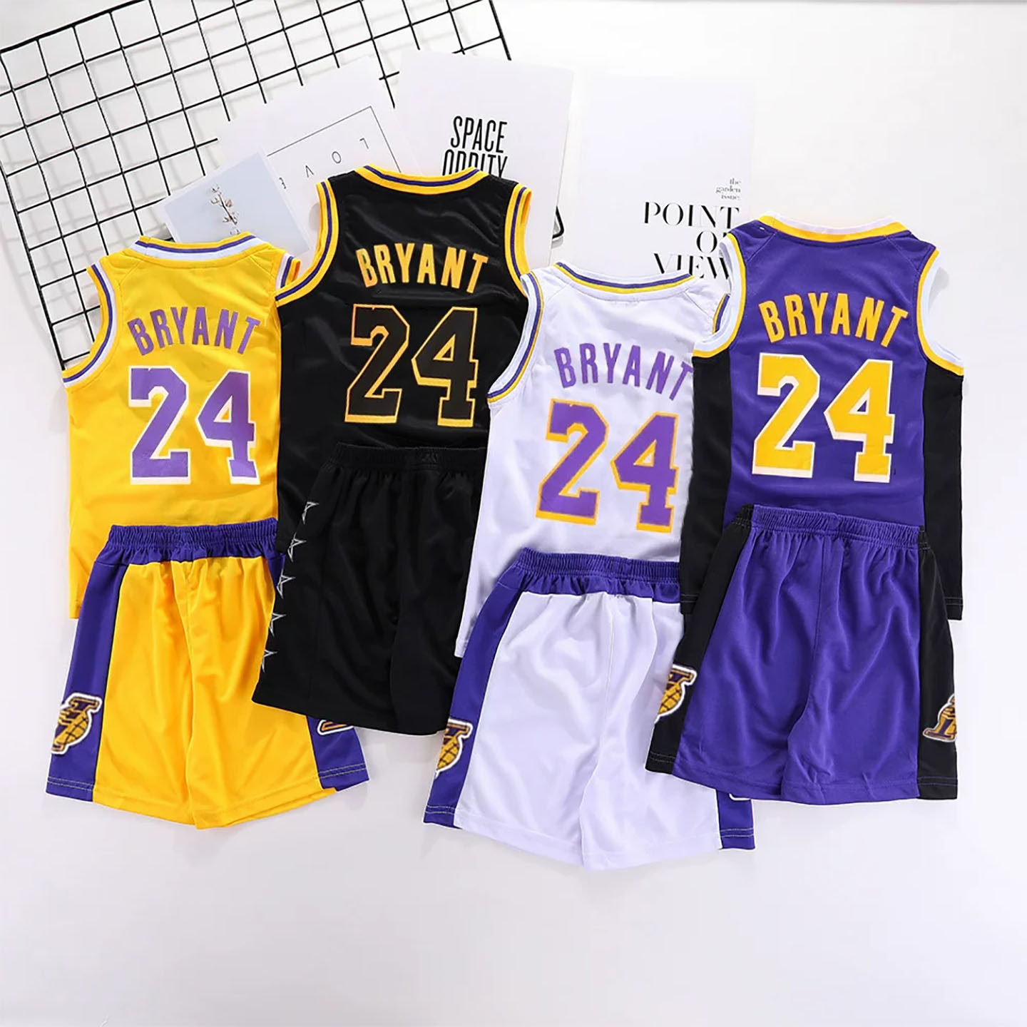 大人儿童篮球服套装科比24号球衣男童女童速干衣运动服训练服定制