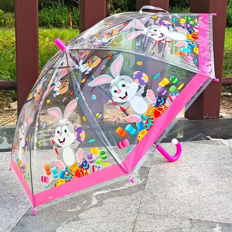 儿童雨伞男孩推拉透明2-5岁伞卡通汽车伞幼儿园开关男童宝宝