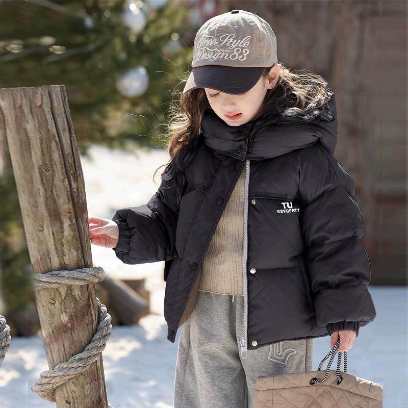 花梦熊女童短款加厚保暖羽绒服