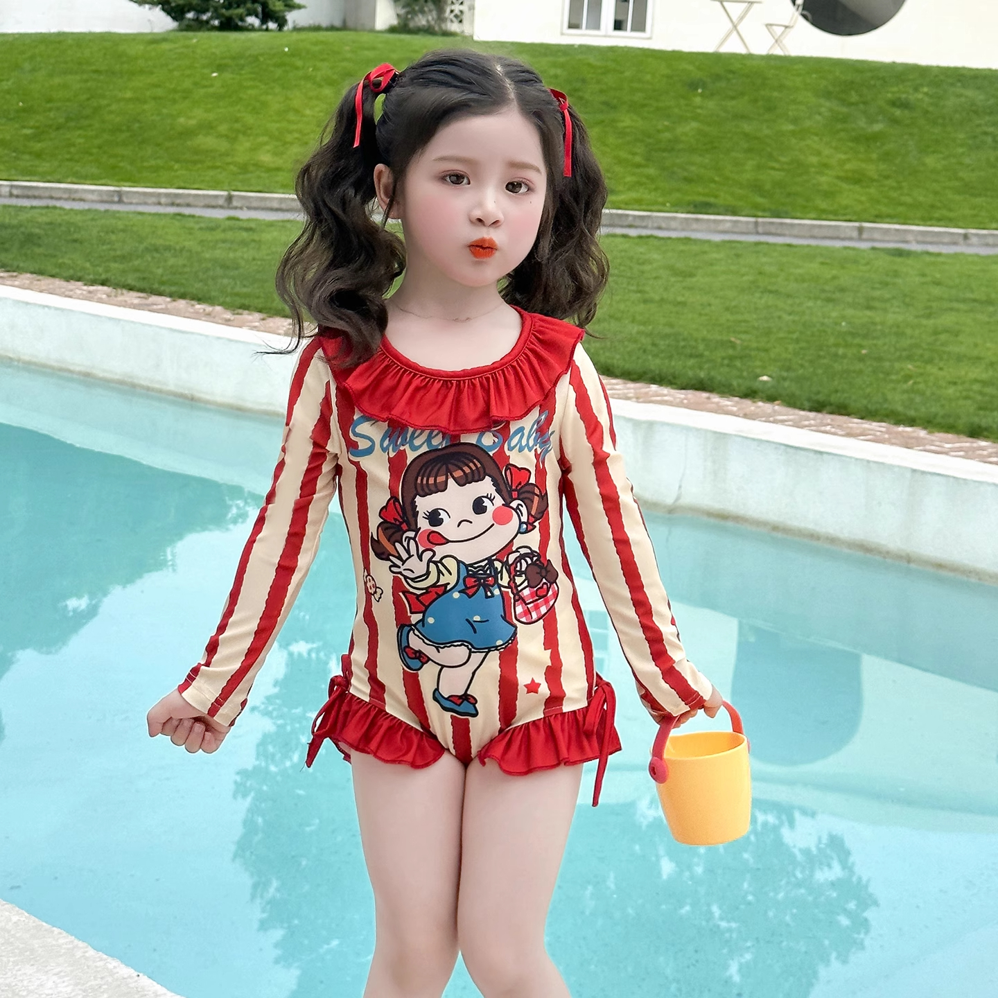 女童夏装泳衣2025新款儿童洋气