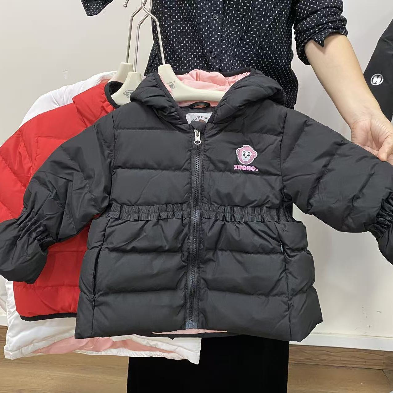 2025款女童中长款羽绒服冬季连帽