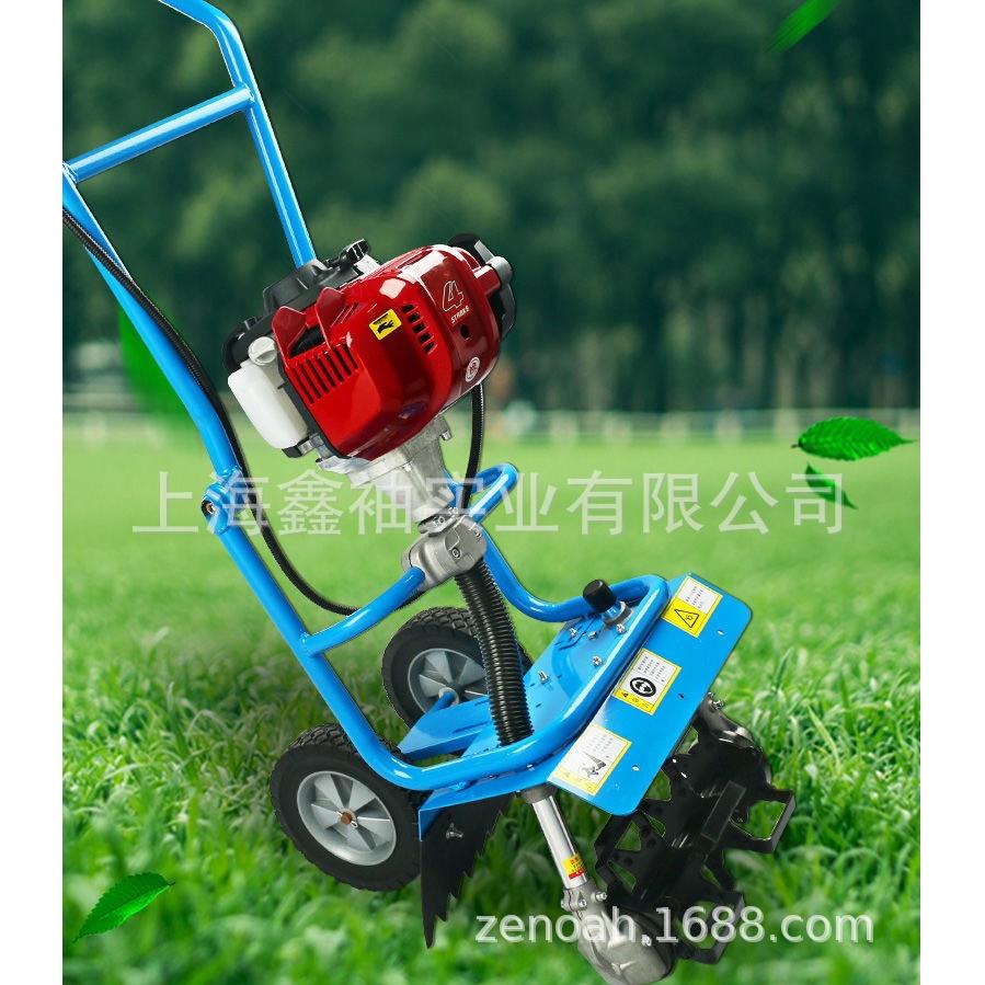 手推动力四冲程园林除草机割草机开荒机 家用小型草坪修剪机