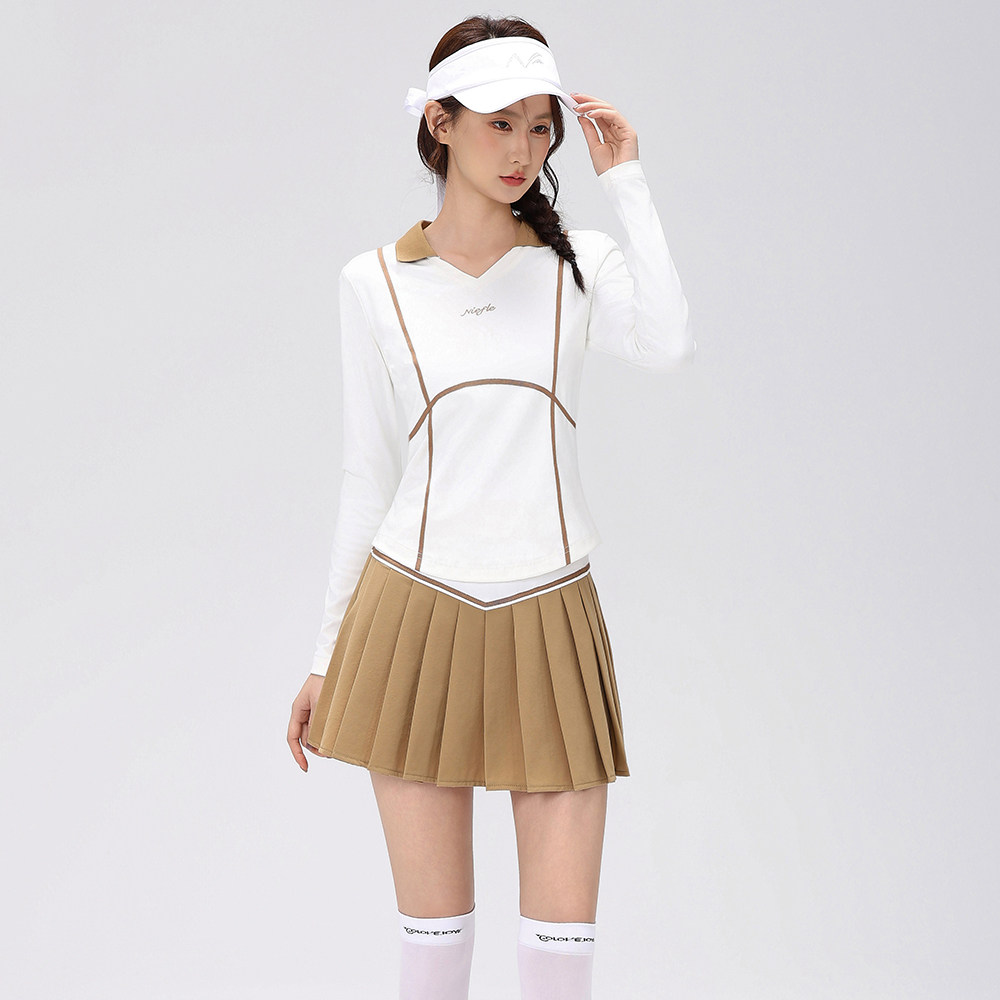 斐纶女款长袖速干韩版运动套装裙