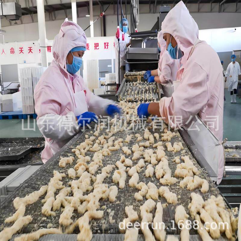 新式小酥肉油炸流水线 手工小酥肉预炸机 不回卷肉 出成率高