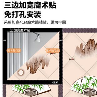 保暖防风加厚家用空调挡风保温防寒隔音磁吸帘子隔断帘 棉门帘冬季