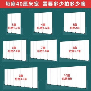 免打孔移动折叠简易房间办公室遮挡板带门可定制 屏风隔断假墙自装