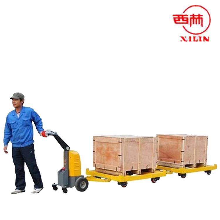 小型电动平板牵引车拖车1.5t电瓶平板运输车2吨电动牵引头T