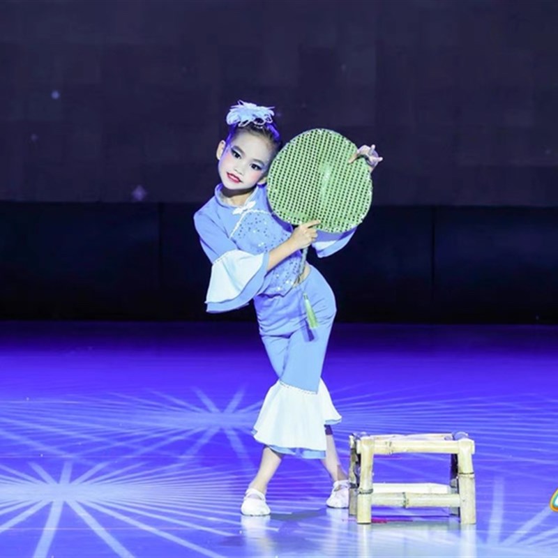 儿童古典舞演出服中国风板凳乖乖舞蹈服道具凳子民族少儿群舞服装
