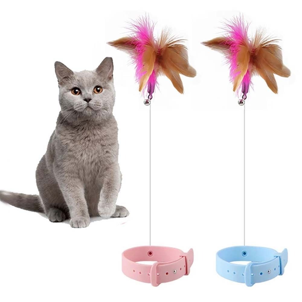 Cat Toys Feather Collar Self-healing Teasing Dog  Interactiv