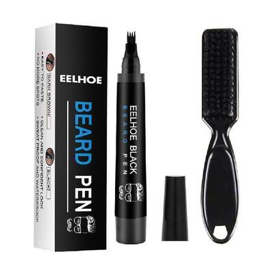 Four Prong Beard Pen Beard Enhancer Brush Waterproof