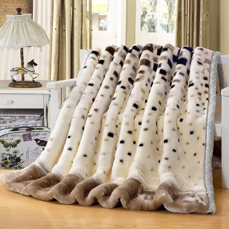 Raschel blanket winter double blankets Thermal bed sheetNew