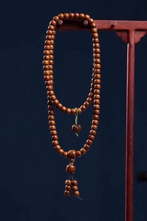 天然雷击木手串108颗款桃木枣木全焦雷纹男女款木质佛珠泰山原木