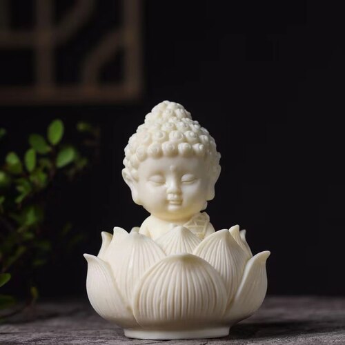 汽车摆件2024新款高级感莲花宝宝佛车载中控台装饰品车内用品大全