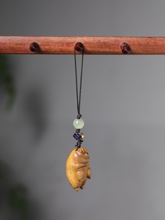 崖柏木雕猪蹄子手把件猪蹄钥匙扣挂件装饰工艺品文玩搂钱耙猪蹄